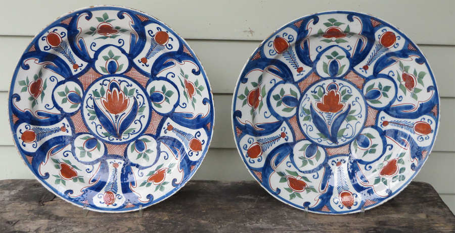Pair of Dutch Delft Chargers