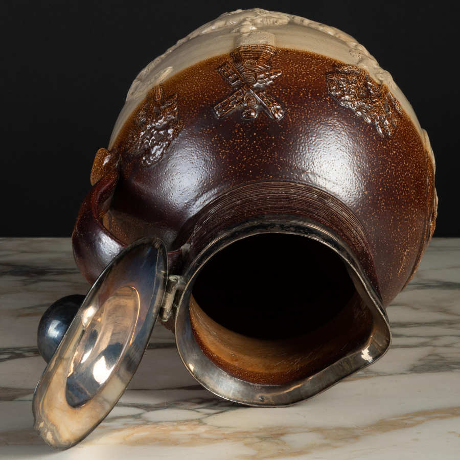 English Brown Stoneware Pitcher