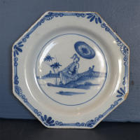 English Delft Octagonal Dish