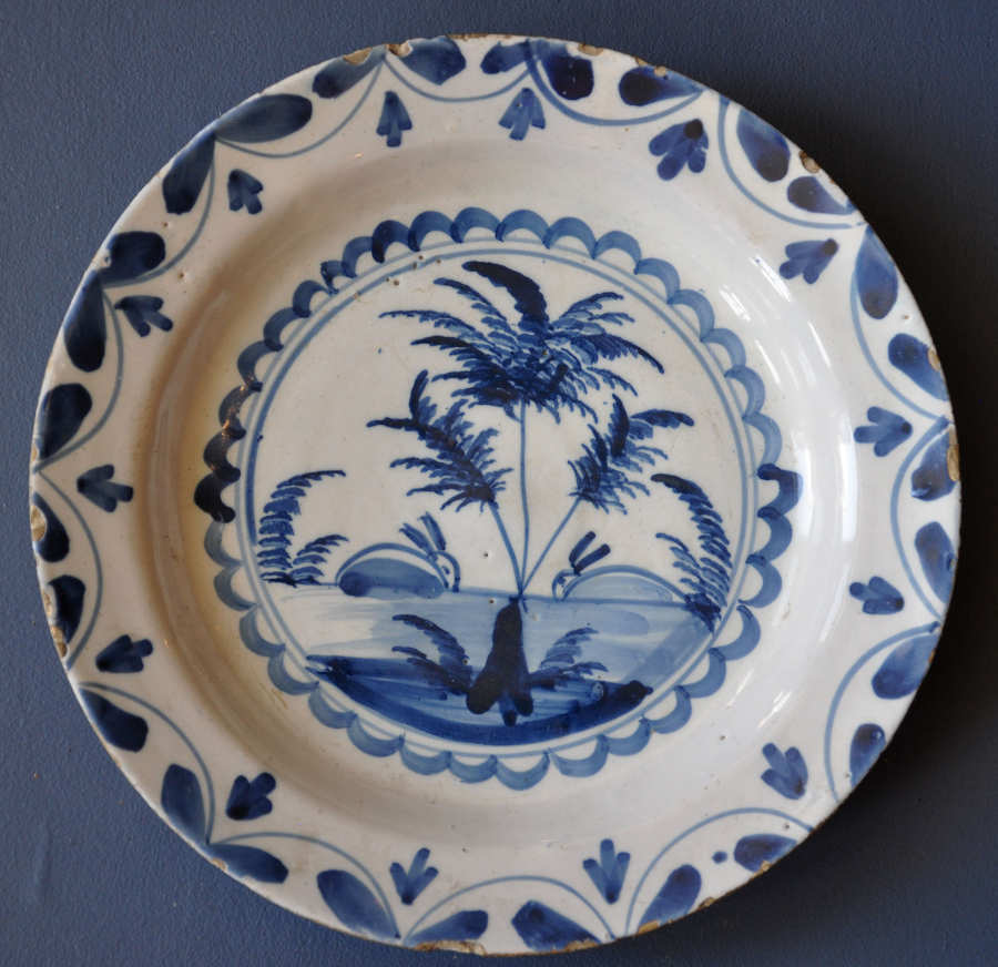 English Delft Rabbit Plate