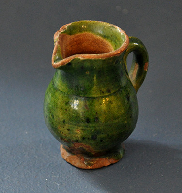 Rare Green Redware Pitcher