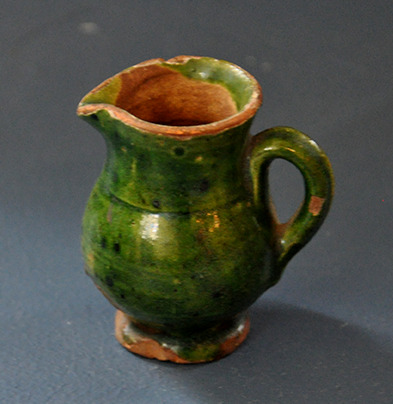 Rare Green Redware Pitcher