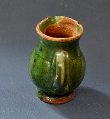 Rare Green Redware Pitcher