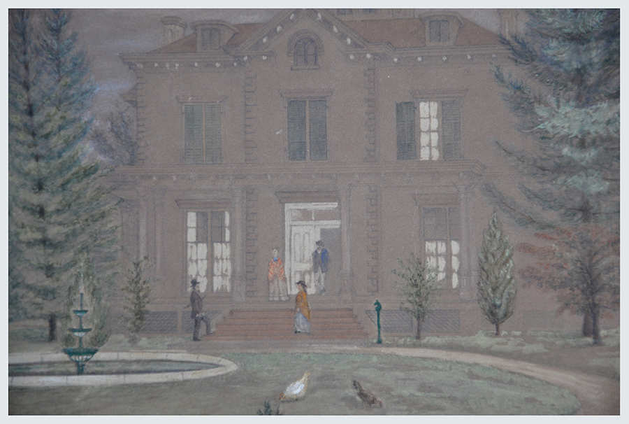 Irvington, New York Pastel