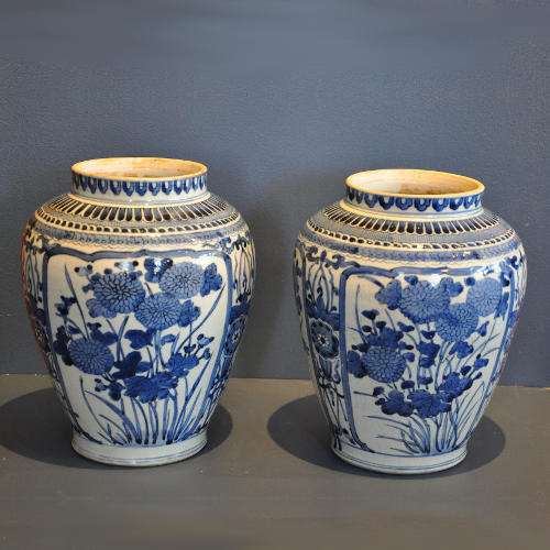 Pair of Japanese Jars