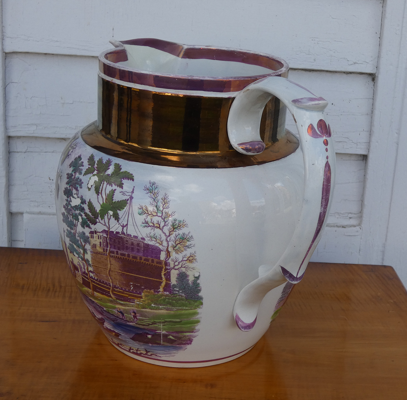 Oversized Luster Pitcher
