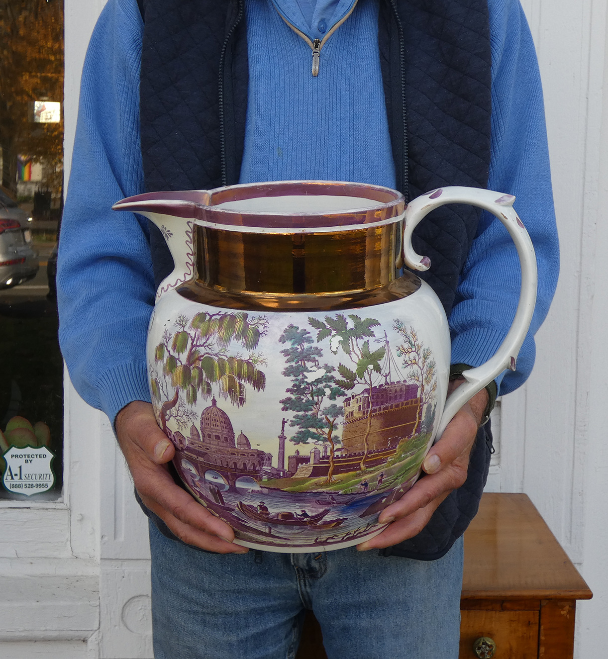 Oversized Luster Pitcher