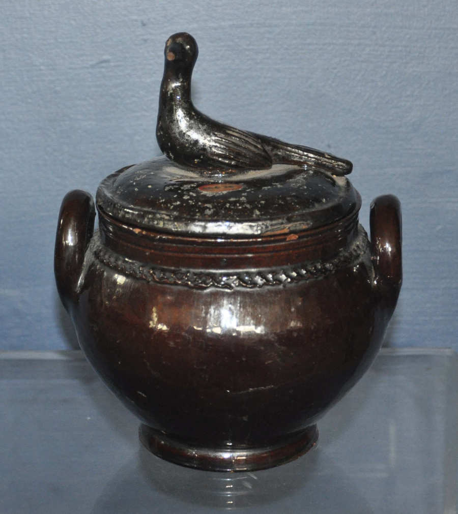 Redware Sugar Bowl