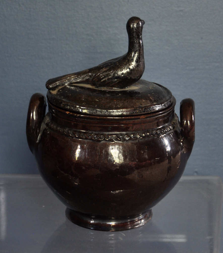 Redware Sugar Bowl