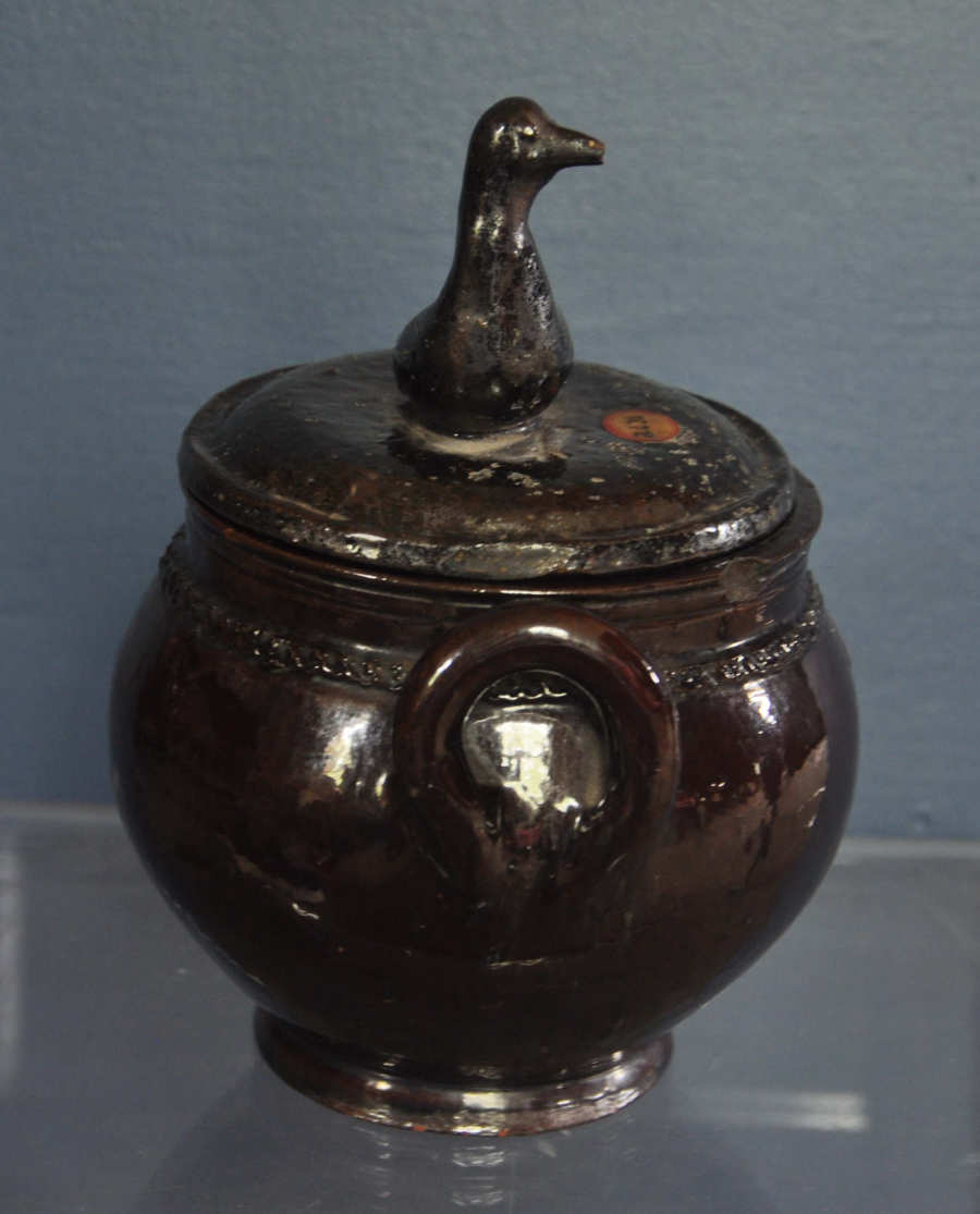 Redware Sugar Bowl