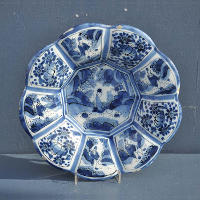 Scalloped Faience Dish